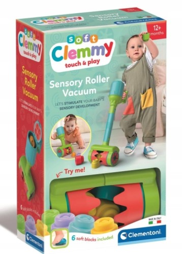 Clementoni Clemmy Odkurzacz Sensoryczny Miękkie Klocki 5 szt. 12m+