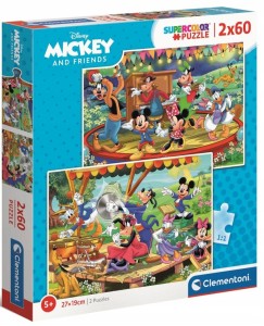 Clementoni Puzzle 2x60 el. Myszka Miki Mickey and Friends Disney SuperColor