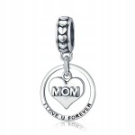 Zawieszka Mom Love Mama Serduszko Srebro S925