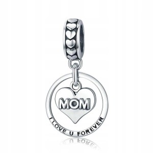 Zawieszka Mom Love Mama Serduszko Srebro S925