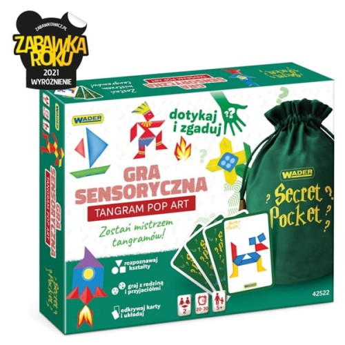 Play&amp;Fun Secret Pocket Tangram Pop Art gra sensoryczna
