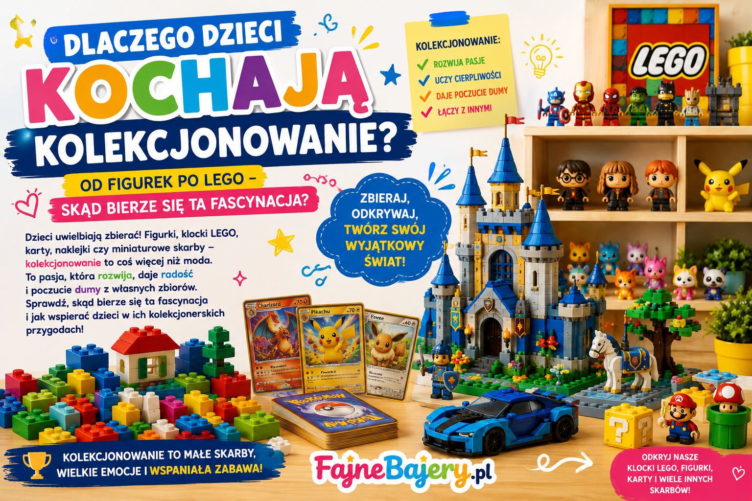 Dlaczego dzieci kochają kolekcjonowanie? Od figurek po LEGO – skąd bierze się ta fascynacja?