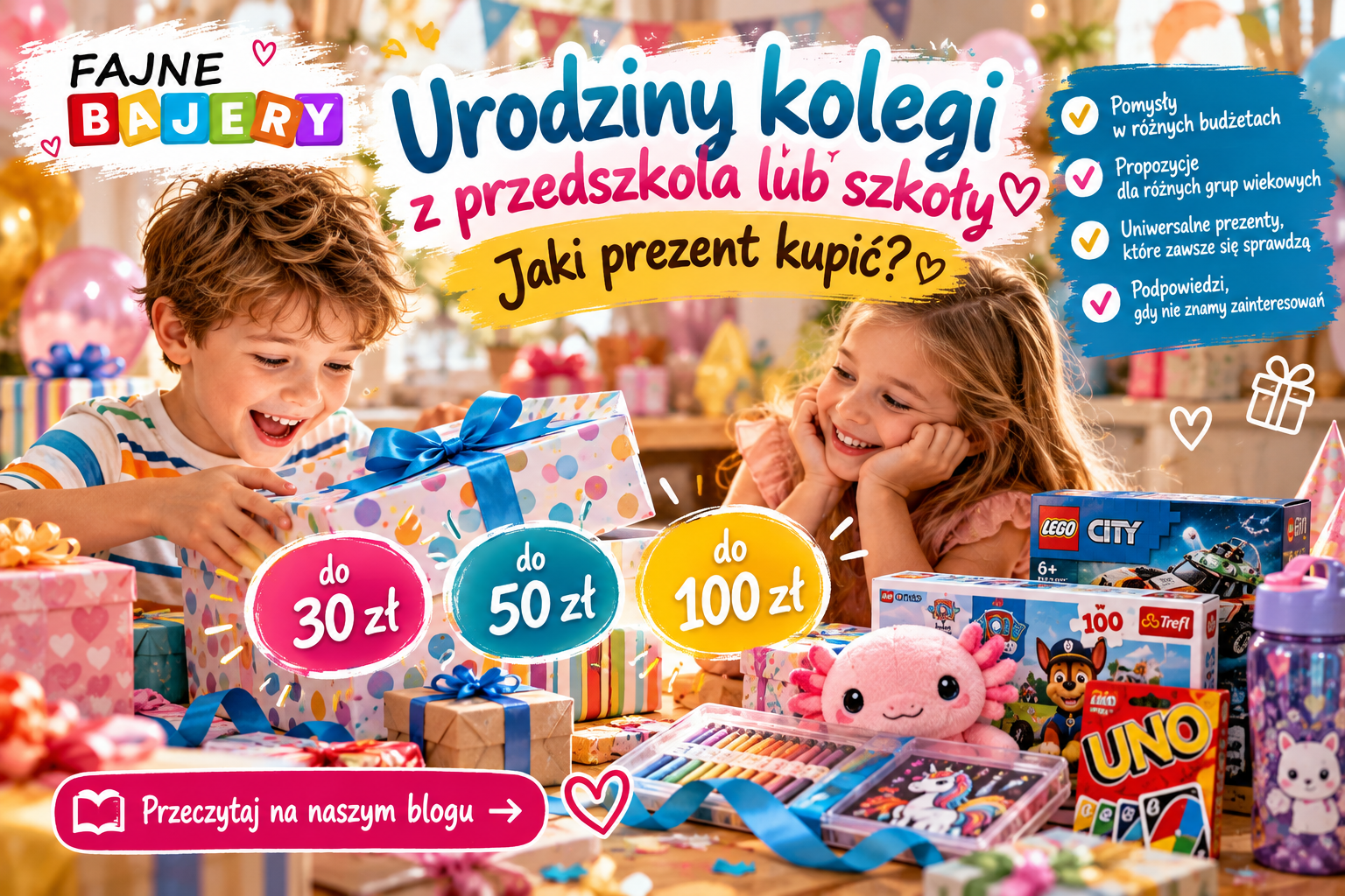 Urodziny kolegi z przedszkola lub szkoły – jaki prezent kupić?